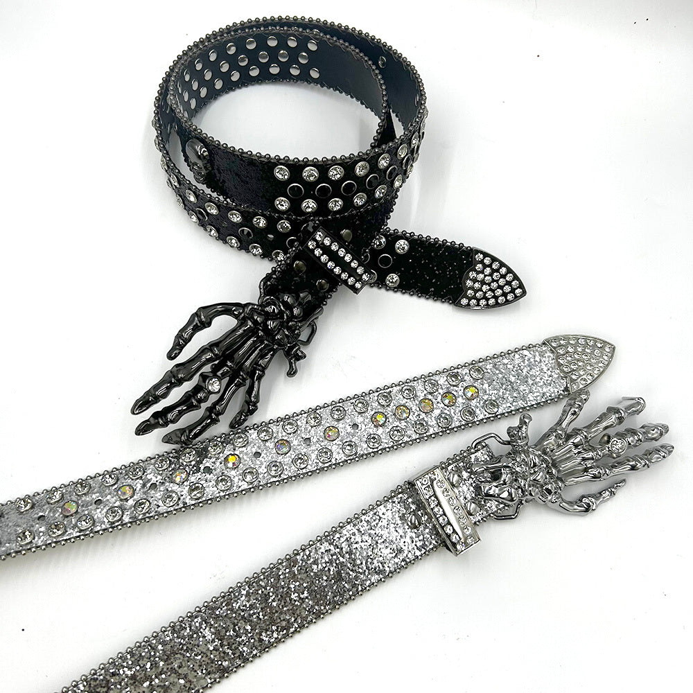 Hand-Buckle Bullet Western Belt