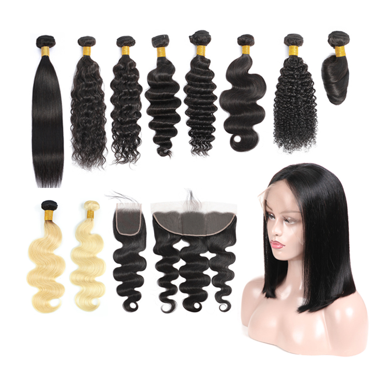 Virgin Brazilian Hair Bundle Textures Variety Straight Body Wave Deep Wave Curly