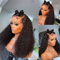 Kinky Curly HD Lace Wig – space buns and half-up styled looks