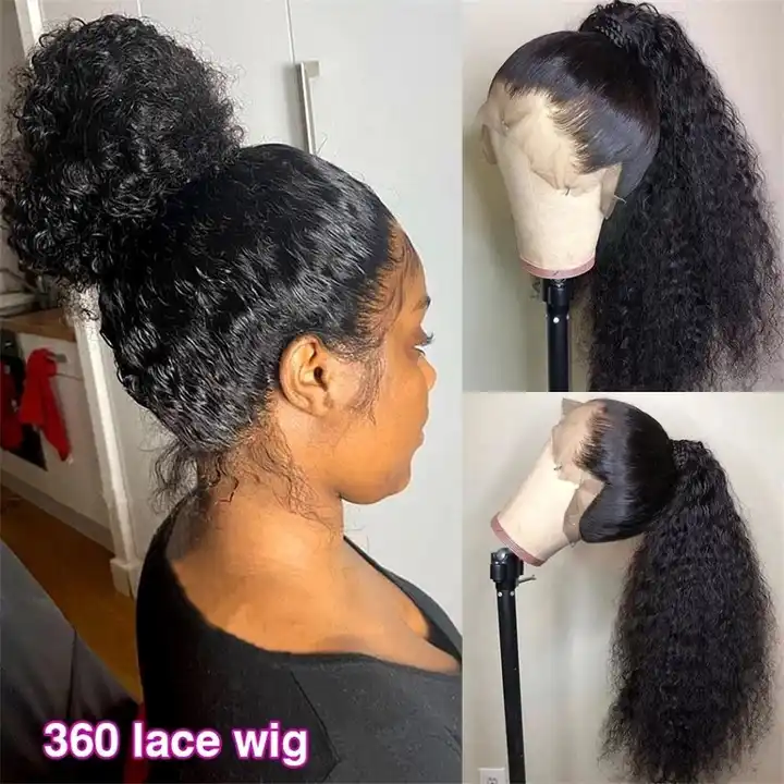 360 Lace Wig – high bun and ponytail styling versatility