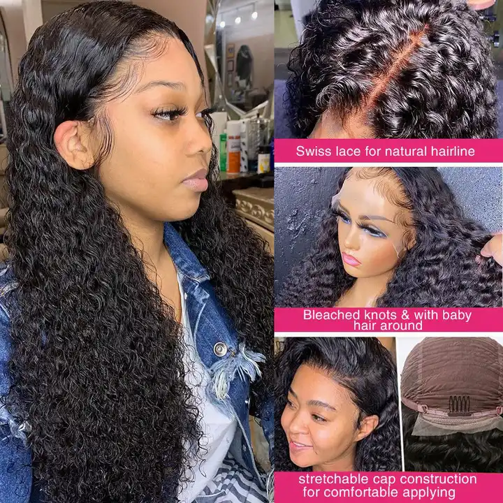 HD Lace Wig features – Swiss lace hairline, bleached knots, stretchable cap construction