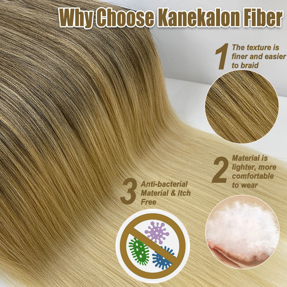 Why Choose Kanekalon Fiber braiding hair - finer texture, lighter material, anti-bacterial and itch free