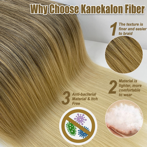 Why Choose Kanekalon Fiber braiding hair - finer texture, lighter material, anti-bacterial and itch free