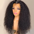 Kinky Curly HD Lace Frontal Wig – full front view on mannequin