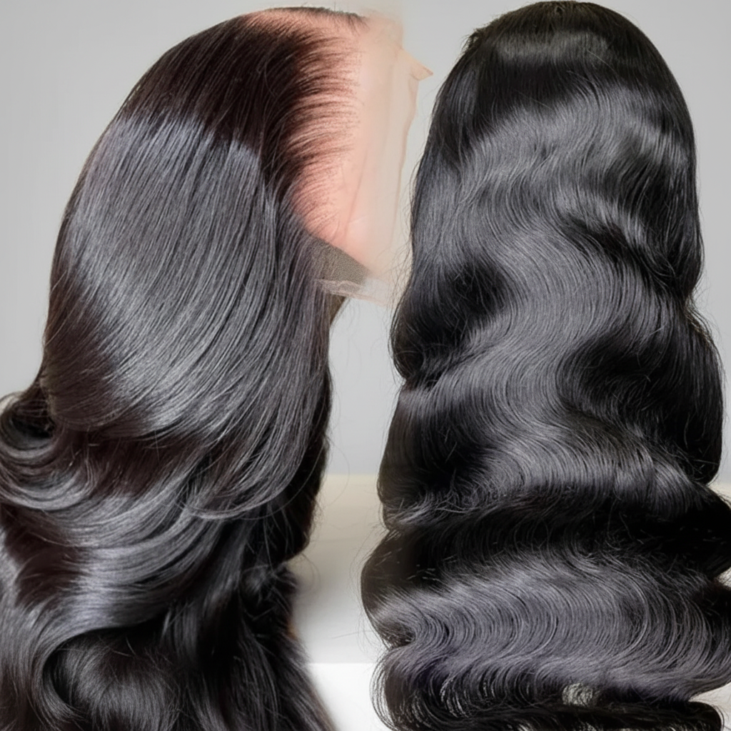 30 Inch Raw Indian Body Wave 13x4 HD Lace Front Wig Natural Black