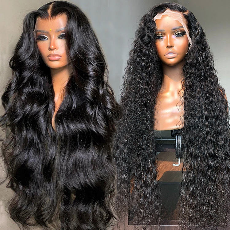 Raw Vietnamese Burmese Curly 13x6 HD Lace Glueless Front Wig - Body Wave and Curly styles