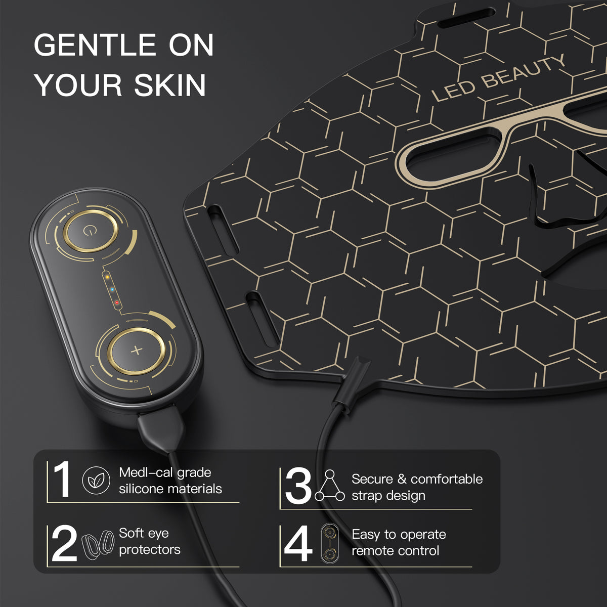 LED Light Therapy Facial Mask | Silicone Skin Rejuvenation
